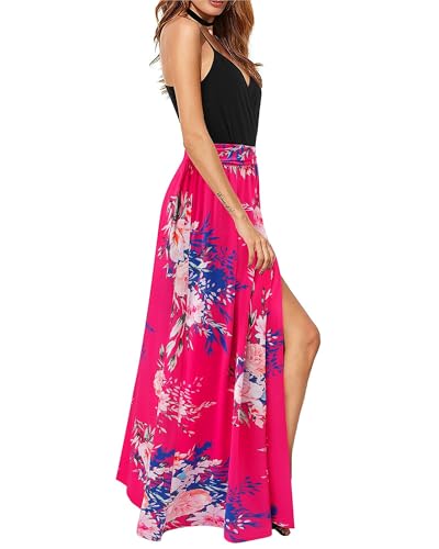 Image of Newshows Women's 2026 Lightweight Summer Wedding Guest Beach Vacation Casual V Neck Split Flowy Maxi Dress