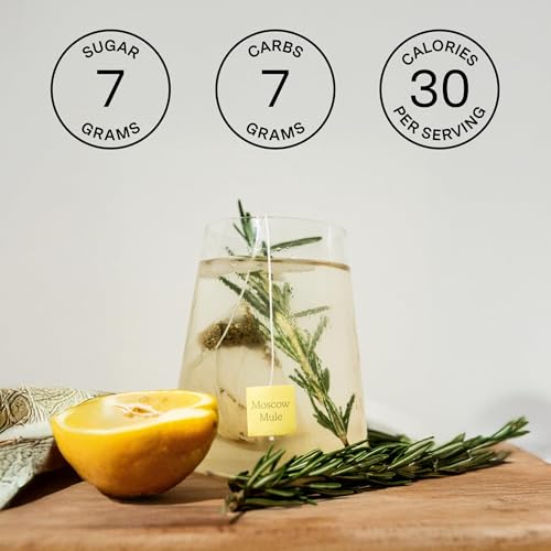 Image of SAYSO Honey Rosemary Moscow Mule Cocktail Tea Bags, 2-Pack | Low-calorie & Low Sugar | Craft Cocktails or Mocktails in 1 Min, Just Add Water + Spirits | Organic Mixers Bundle - 16 Teabags