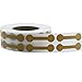 Hybsk 1000pcs Jewelry Price Tags Merchandise Barbell Price Stickers Jewelry Size Identify Labels(Kraft Paper)