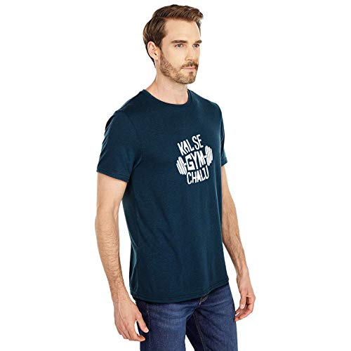 Image of T-Shirt for Men KAL SE Gym CHALU Funny Hindi Quotation, Graphic and Typography t-Shirt