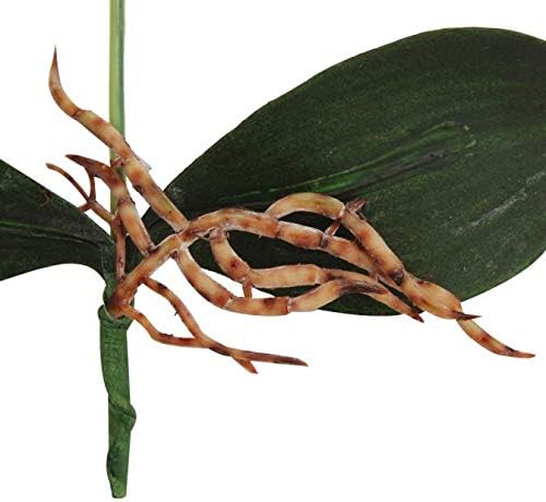 Miniatura 3 de Plantas artificiales de interior de orquídeas falsas, flores artificiales rojas de PVC, decoración del hogar, decoración suave de interior, personas