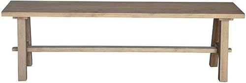 New Pacific Direct Bedford - Banco de comedor de 59 pulgadas, color humo cepillado