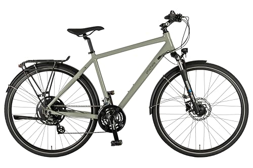 Prophete ENTDECKER 500 28 Zoll Trekkingbike mit Altus 24 Gang Kettenschaltung hydraulischen MT200 Scheibenbremsen 40 Lux LED Beleuchtung Alu 52 cm