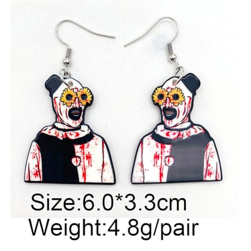 Halloween Theme Funny Acrylic Cartoon Earrings Creative Punk Skull Knife Grimace Dangle Earrings Creative Nightclub Jewelry for Women Halloween Costume Party Exaggeration Accessories2