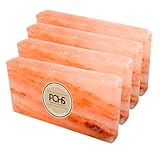 POHS Himalayan Pink Salt Tiles 8’’x4’’x1’’ Pack of 4 for Home Sauna,...