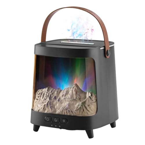 Difusor de aceite llama, difusor de aroma de terapia de llama de 7 colores | Máquina de aromaterapia silenciosa con temporizador y mando a distancia de 200 ml - para oficina dormitorio casa