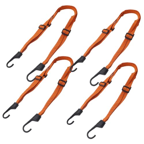 VALICLUD Correas Ajustables de Nailon para Moto 4piezas Cinturón de Sujeción de Carga Cuerda Elástica Resistente con Gancho para Fijar Equipaje y Casco Motocicletas y Bicicletas