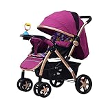 Kinderwagen Kinderwagen, mit verstellbarer Rückenlehne/Baldachin, stoßfester Kinderwagen...