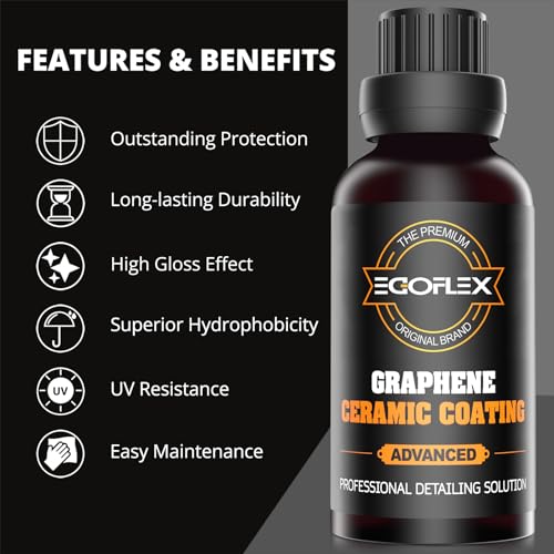 Graphene Ceramic Coating for Cars - 20H Professional Grade Top Coat Detailing Kit 50ML - Heavy Duty Automotive Paint Sealant for After Car Wash - Ultimate Hydrophobic Protection and High Gloss Shine - Image 3