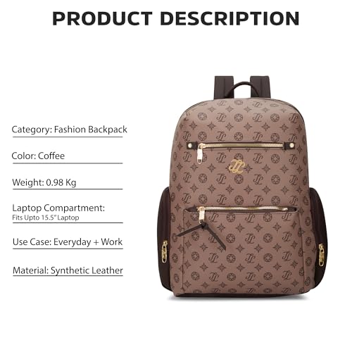 Image of Lavie Signature Women's Colourblock Butte 21L Fashion Backpack for Women | Fits Upto 15.5 Inch Laptop | Fashion Backpack for Work | Ladies purse | Stylish Shoulder Bag | Gift for Women