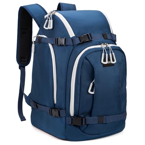 MIGGEEY Bolsa para Botas de esquí con Compartimento para Casco y Compartimento para Botas [50L], Mochila de esquí con Bolsa para Casco, Bolsa para Botas de esquí con función de Hombro y Espacio para