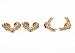yueton 2 Pairs Metal Wheat Brooch Suit Shirt Collar Decoration Parts