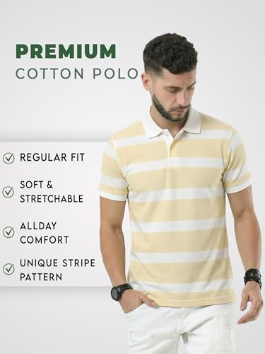 Image of fanideaz Branded Mens Half Sleeve Cotton Striped Polo T-Shirt for Mens || Polo Tshirt for Men || Branded Tshirt for Men