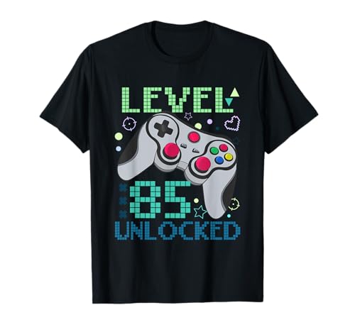 Level 85 Unlocked 85 Year Old 85th Birthday Gifts Gamer Men T�V���c