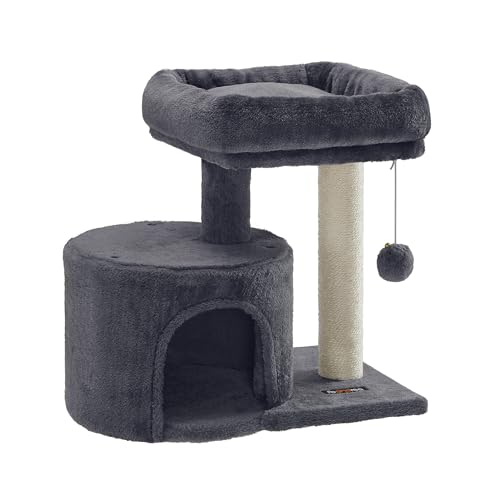 Feandrea Kratzbaum klein, Katzenbaum mit Sisalstamm, Katzenkratzbaum mit gepolsterter Plattforme, für Kätzchen, rauchgrau PCT50G Feandrea Kratzbaum klein, Katzenbaum mit Sisalstamm, Katzenkratzbaum mit gepolsterter Plattforme, für Kätzchen, rauchgrau PCT50G