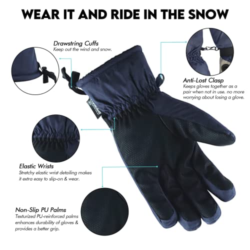 Guantes de esquí para niños que evitan manos frías y mojadas 3