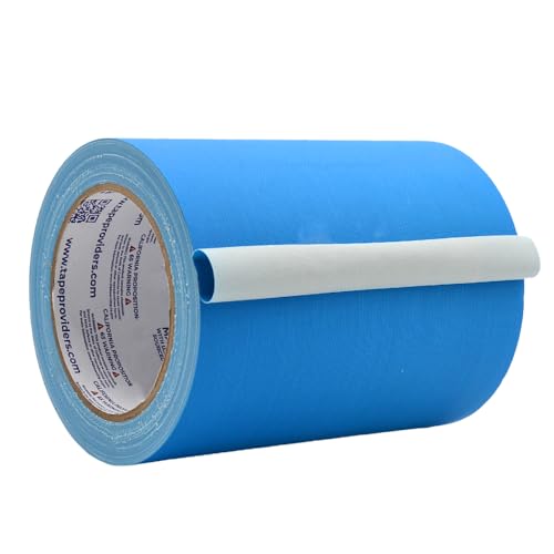 Image of WOD GTC12 Gaffer Tape, Light Blue Low Gloss Finish Film, 6 inch x 60 ft. (Pack of 8) Residue Free, Non Reflective Cloth Fabric, Secure Cords, Water Resistant, Photography, Filming Backdrop