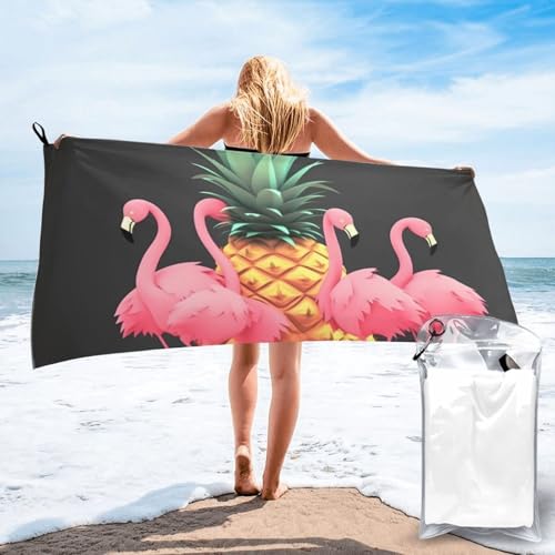 Serviette de plage ananas anti-sable et humide pour la natation - 2