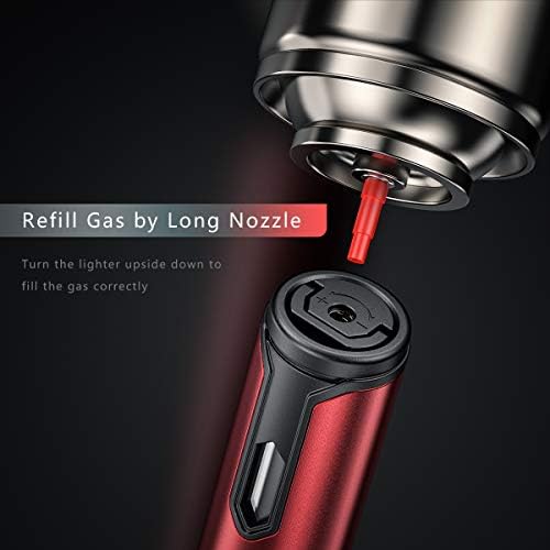 VVAY Jet Flame Torch Fire Ignition lighter Gas Butane Refillable,Long Reach Lighter for Candle BBQ, Stove, Kitchen Cooker, Hobs (Sold without Gas)