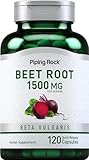 Piping Rock Beet Root Capsules | 1500 mg | 120 Pills | Herbal Extract Supplement for Men and Women | Beta Vulgaris | Non-GMO, Gluten Free