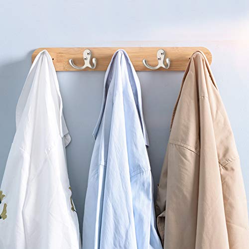 Ibosins 28 Pack Heavy Duty Double Prong Coat Hooks Wall Mounted With 56 Screws Retro Double Hooks Utility Hooks For Coat, Scarf, Bag, Towel, Key, Cap, Cup, Hat #TOP5