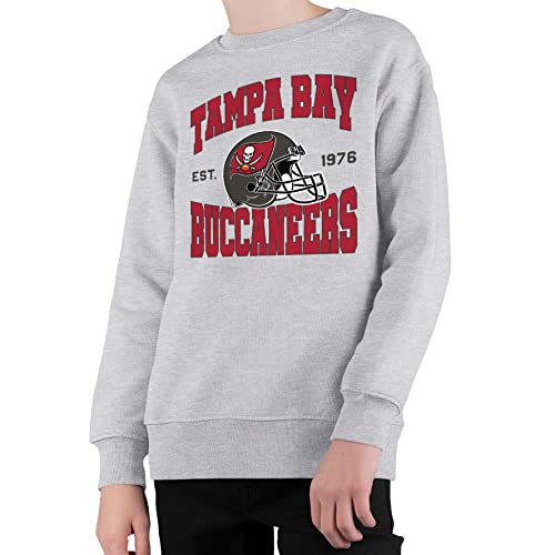 Junk Food Clothing x NFL - Team Helmet - Kids Crewneck Sweatshirt for Boys and Girls - Officially Licensed NFL Apparel