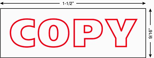 Imprint 360 AS-IMP1003 - Copy, Heavy Duty Commerical Quality Self-Inking Rubber Stamp, Red Ink, 9/16" x 1-1/2" Impression Size, Laser Engraved for Clean, Precise Imprints image 5