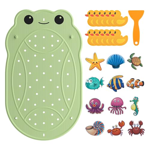 UNEEDE Alfombrilla de baño antideslizante + pegatinas antideslizantes