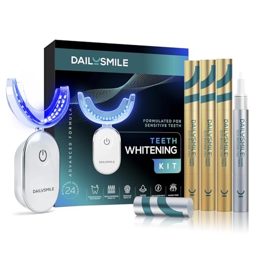 Dailysmile Teeth Whitening Kit with LED - Formulated for Sensitive