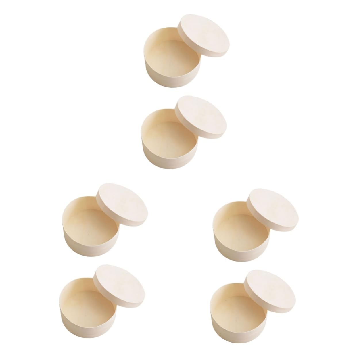 DECHOUS 6pezzi Scatola Legno Naturale Per Per Stoccaggio e Decorazione Per Festa e Attività Creative Per Ragazzo Ragazza e Adulti