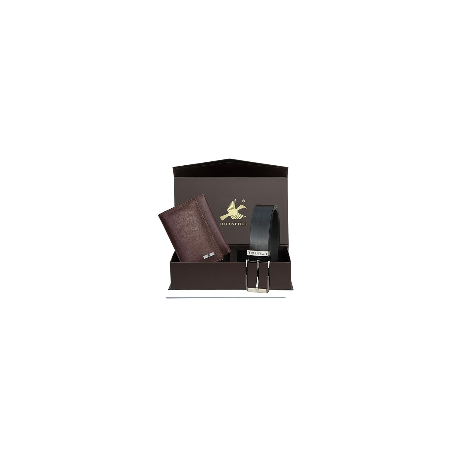 HORNBULL Combo Gift Hamper for Men | Leather Wallet with Black Belt for Men | Men's Wallet BW104100
