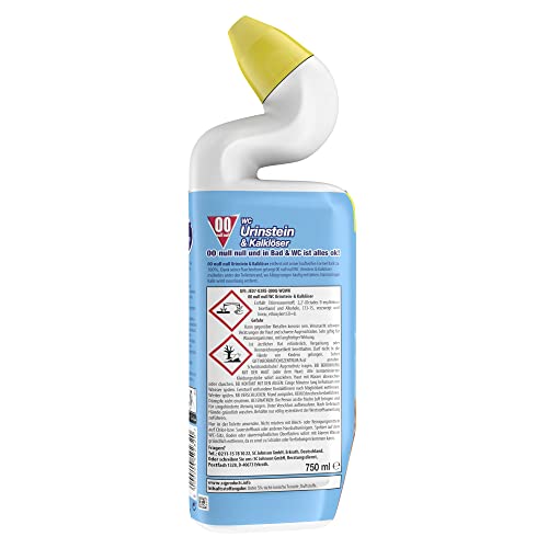 00 null null flüssiger WC Reiniger, Urinsteinentferner und Entkalker extra stark, 1er Pack, 750 ml – Bild 3