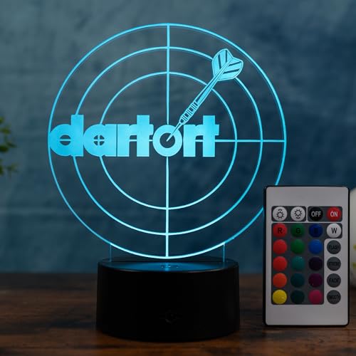 Optechvisual LED Tischlampe Dartort Design – Geschenkidee für Dartspieler & Krimi-Fans – Lustige Dart Lampe für Zuhause, Nachtlicht im Dart-Raum, originelle Dart Deko & Lampe für Dart Liebhaber Optechvisual LED Tischlampe Dartort Design – Geschenkidee für Dartspieler & Krimi-Fans – Lustige Dart Lampe für Zuhause, Nachtlicht im Dart-Raum, originelle Dart Deko & Lampe für Dart Liebhaber