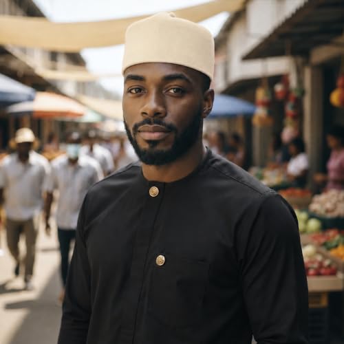 Image of Dupsie's Wool Fez Hat for Men - Soft Felt Igbo Cap | Traditional African Hat for Cultural, Religious & Fashion Wear