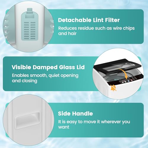 image for Auertech 35 lbs Washing Machine, Fully Automatic Portable Washer with 
