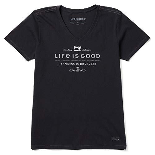 Life is Good Women's Crusher Tee, Short Sleeve Cotton Graphic T-Shirts, Happiness is Homemade2
