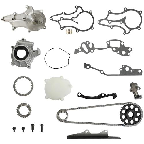 Timing Chain Kit w/Oil Pump Set Water Pump Set Fit For Toyota 4Runner Pickup Celica 2.4 SOHC 8V 22R 22RE 22REC 2.4L 1985-1995 13523-38011, 13521-38010