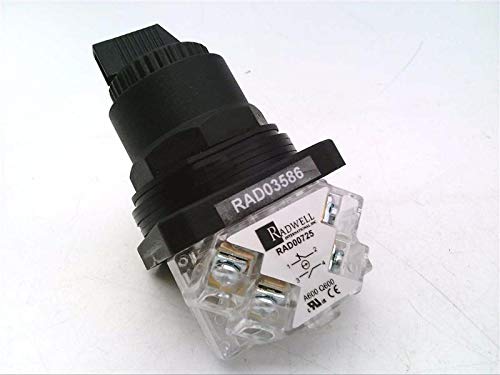 RADWELL RAD03586 1 NO/1 NC, 3 Position, 30 MM, Plastic, SELECTOR Switch, Spring Return from Both Sides