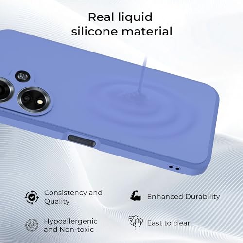 Image of A rtistque Liquid Silicone Back Cover Case for Oppo A59 5G Shockproof TPU Soft Flexible with Camera Protection - Blue