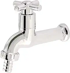 Torneira Para Tanque Jardim Lavanderia Cromada Abs com Bico p/Mangueira 1/4 de Volta (C33)