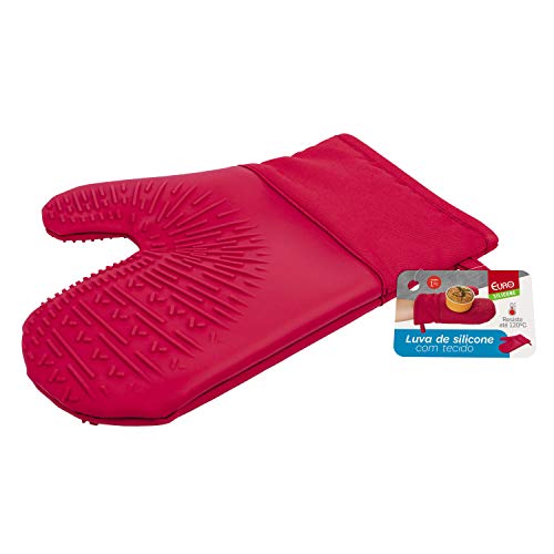 Luva de Silicone com Euro Vermelho