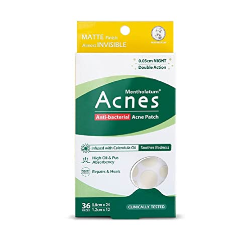 Acnes Anti-Bacterial Super Thin Acne Patch with Calendula Extract Night 0.03cm (Soothe Redness) 36s