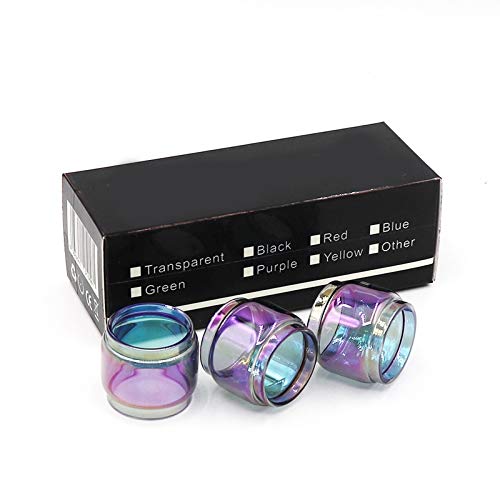 Qingtian-ceg Réservoir de Remplacement de Tube en Verre 3pcs for Le Tube en Verre de Rechange du réservoir Pyrex de Zeus RTA,sans Tabac ni Nicotine (Color : 3pcs Rainbow)