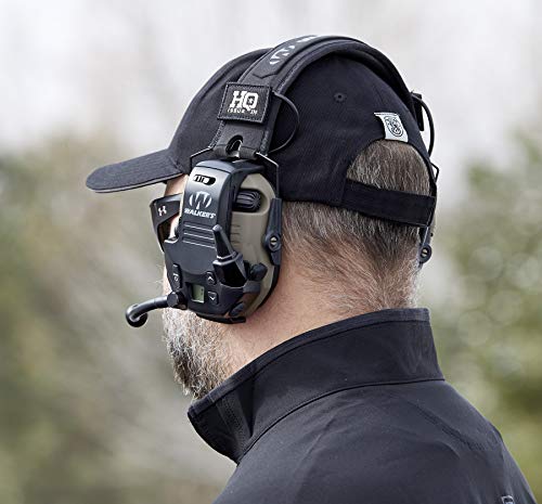 Hq Issue Walker's Razor Slim Low Profile Electronic Ear Muffs With Walkie Talkie, Shooting Hearing Protection 2 Pack #TOP4