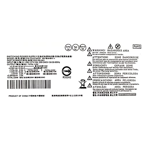 Fuente de alimentación 220W para HP Pavilion Slimline S5 miniatura 6