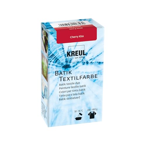 KREUL 98525-Colorante Cherry Kiss, 70 g, Polvo Batik y teñido, Color Textil, Red, Standard