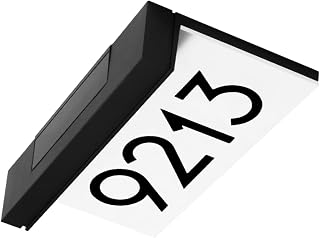 House Number Lamp Solar Address Sign Solar-Powered Wall Light Solar Door Number Light Solar Address Sign Doorplate Light for Home Outdoor Adorn Decor Solar House Number Lamp