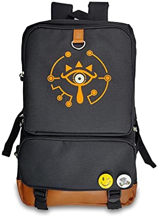 BTXB Sheikah Slate Zelda Luminous Backpack Laptop Bag, Black, One Size