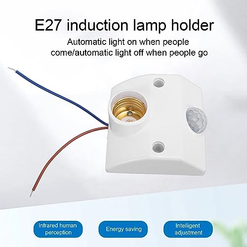 Pir Motion Sensor Light Socket, E27 LED Bulb Base Human Body Sensor Lamp Holder - Image 4