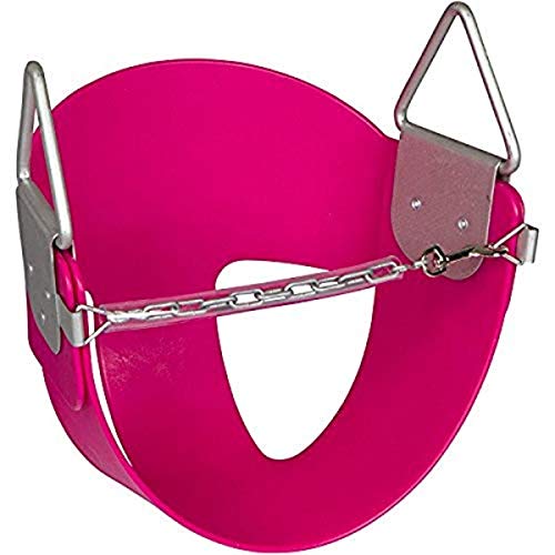 Swing Set Stuff Half Bucket Seat with SSS Logo Sticker, Pink